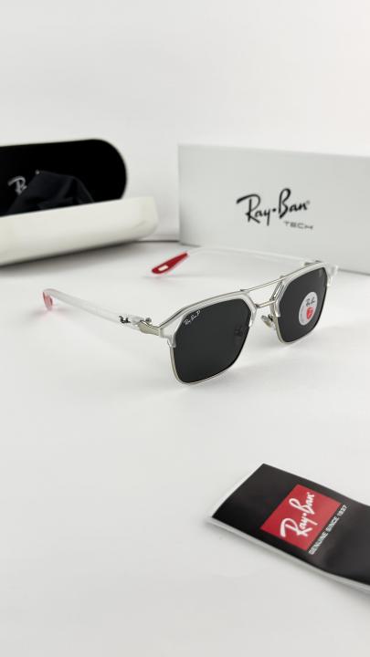 Rayban 04 ice black red