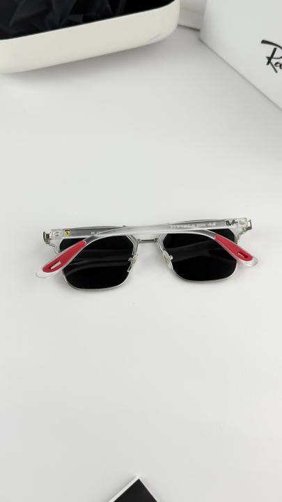Rayban 04 ice black red