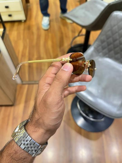 Rayban 999 rocky gold brown