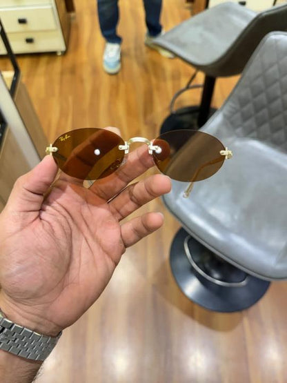 Rayban 999 rocky gold brown