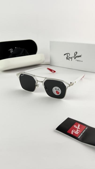 Rayban 04 ice black red