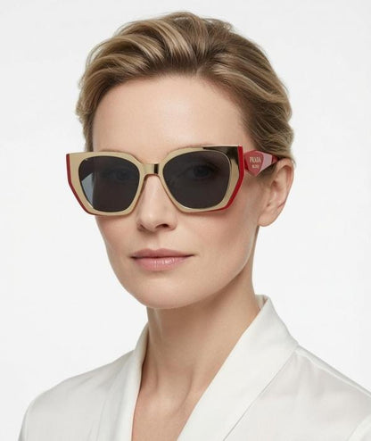 Prada WMNS 018 Gold Black Red