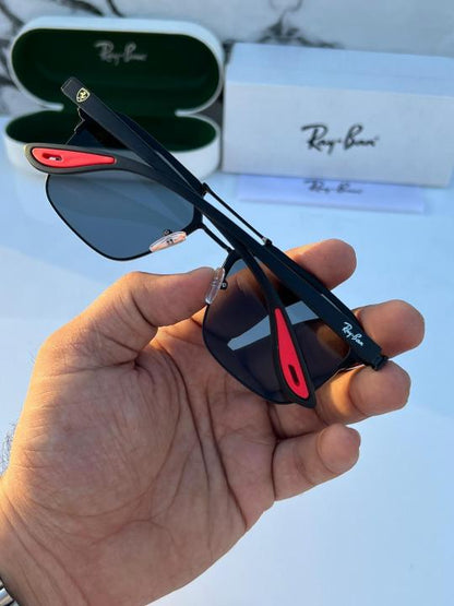 RayBan 04 Full black Ferrari Edition